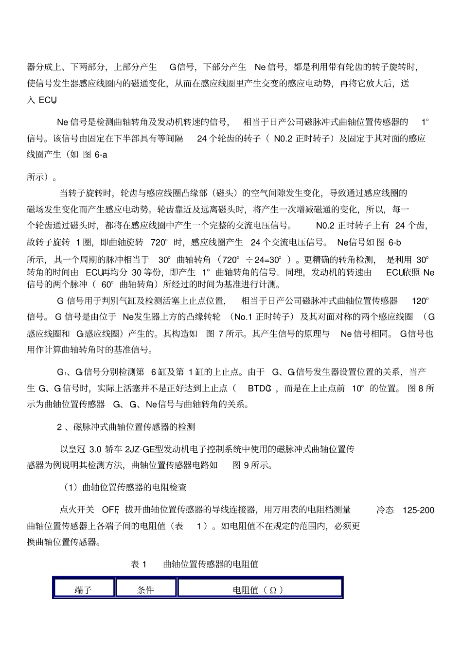 曲轴位置传感器的万用表检测教材_第2页