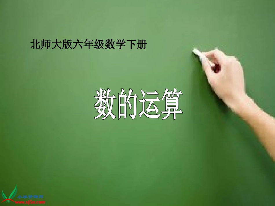 北师大版数学六年级下册《数的运算》课件_第1页