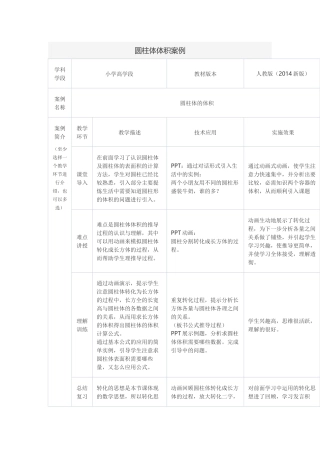 圆柱体体积案例
