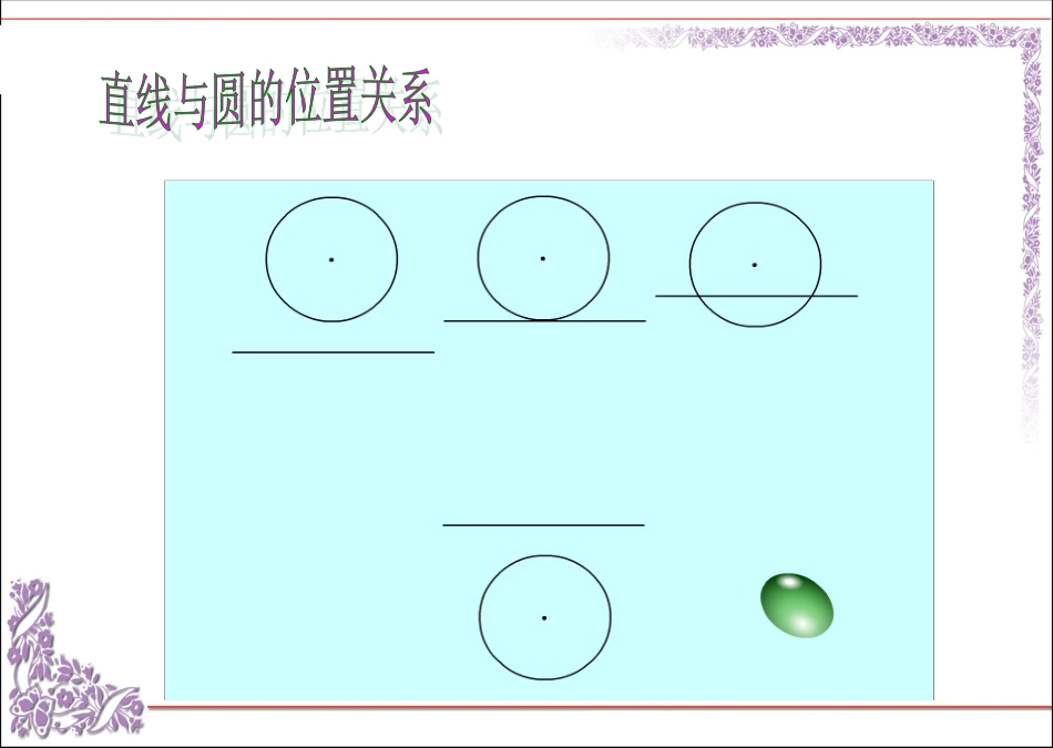 直线和圆的位置关系公开课课件_第2页