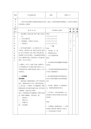 双手胸前传球