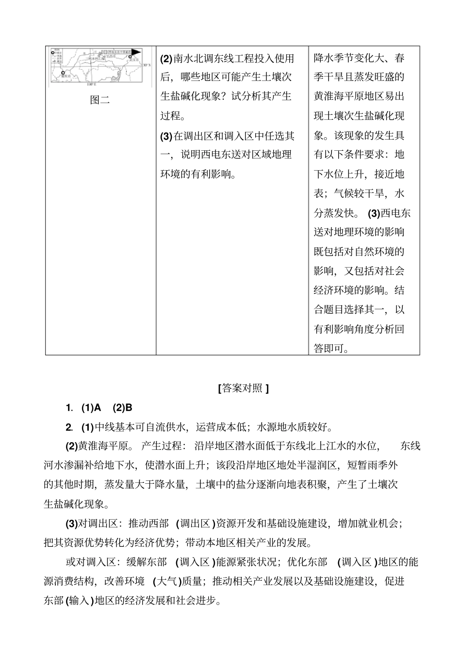 最新2019届高考地理一轮课后通关：1_资源的跨区域调配—以我国西气东输为例_含解析_第3页