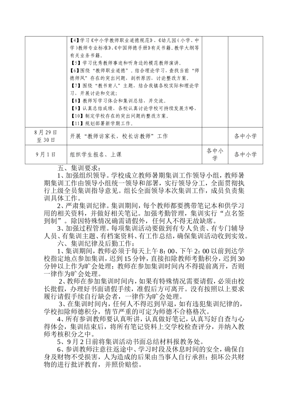 北永小学2014年暑期教师集训活动实施方案_第2页