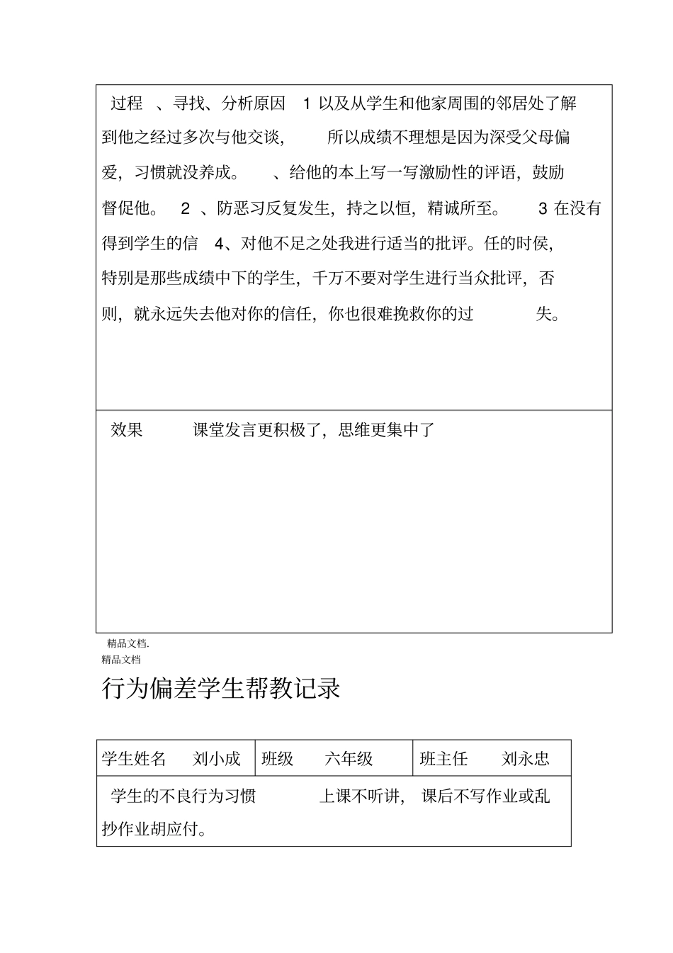 最新不良行为学生帮教记录汇总_第3页