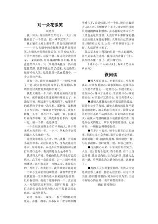 对一朵花微笑