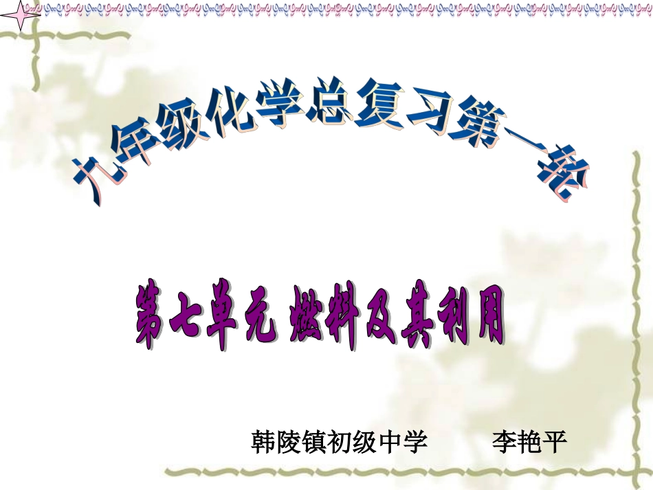 九年级化学第七单元燃料及其利用复习课件 (2)_第1页