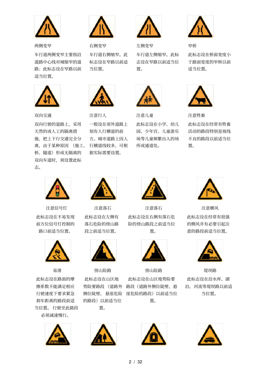 最新交通路标大全_第2页