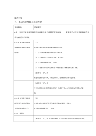 最新手术治疗管理与持续改进