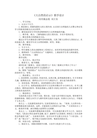 大自然的启示教学设计