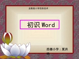 初识Word1