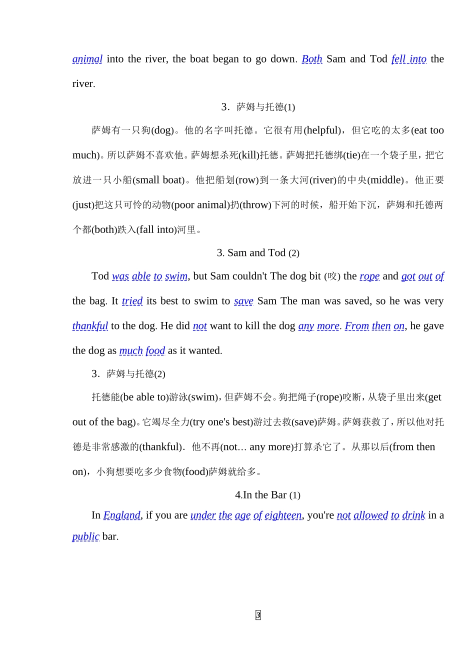 篇短文突破中考英语词汇一含原文正版短文录音_第3页