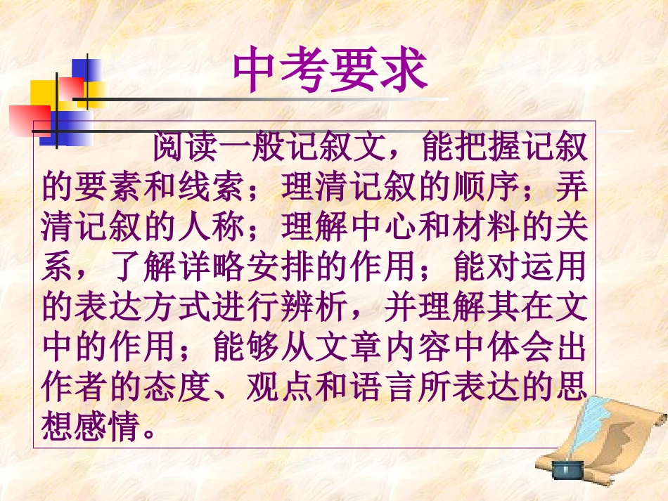记叙文阅读复习课件_第3页