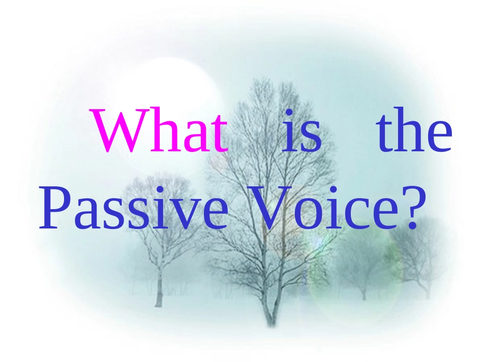 主动语态和被动语态课件1_第2页