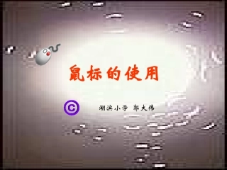 小学信息技术鼠标的使用