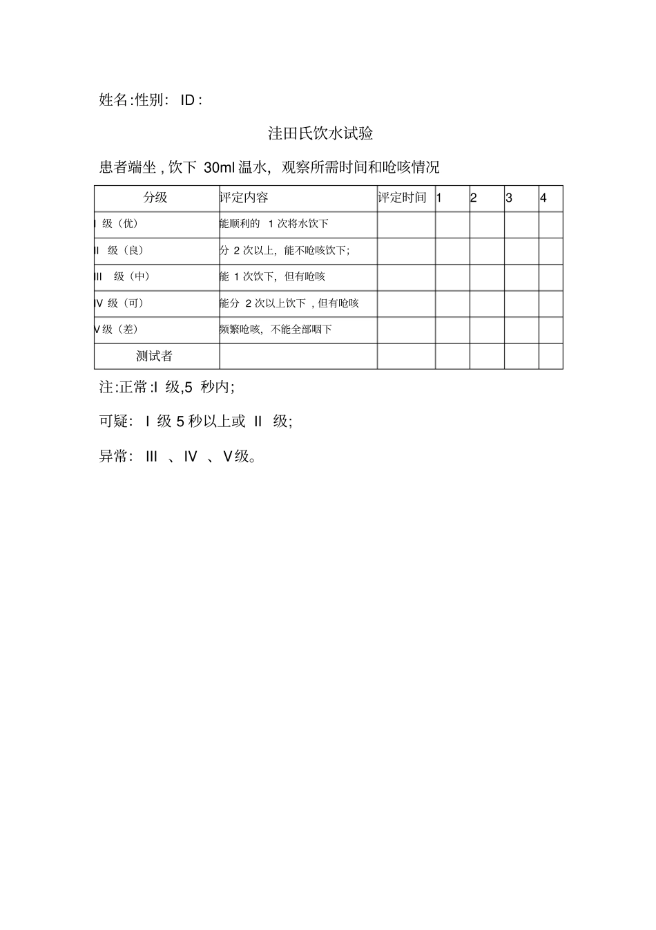 最新脑中风评价表_第2页