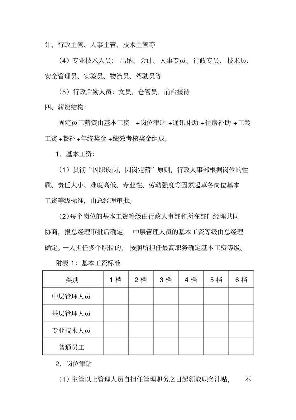 最新薪酬管理制度范本_第3页