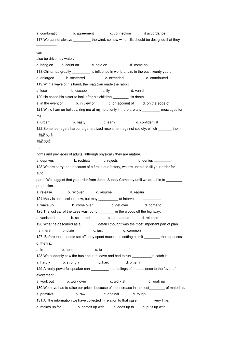 最新英语专四四级词汇精选单选题10200_第2页