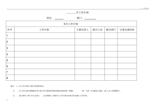 月、周、工作日志模板