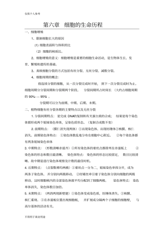 有丝分裂知识点