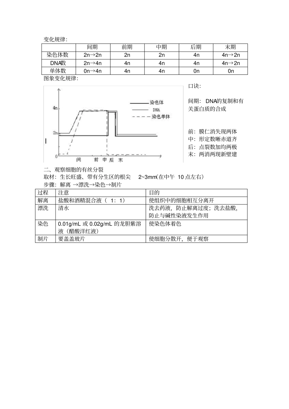 有丝分裂知识点总结_第2页