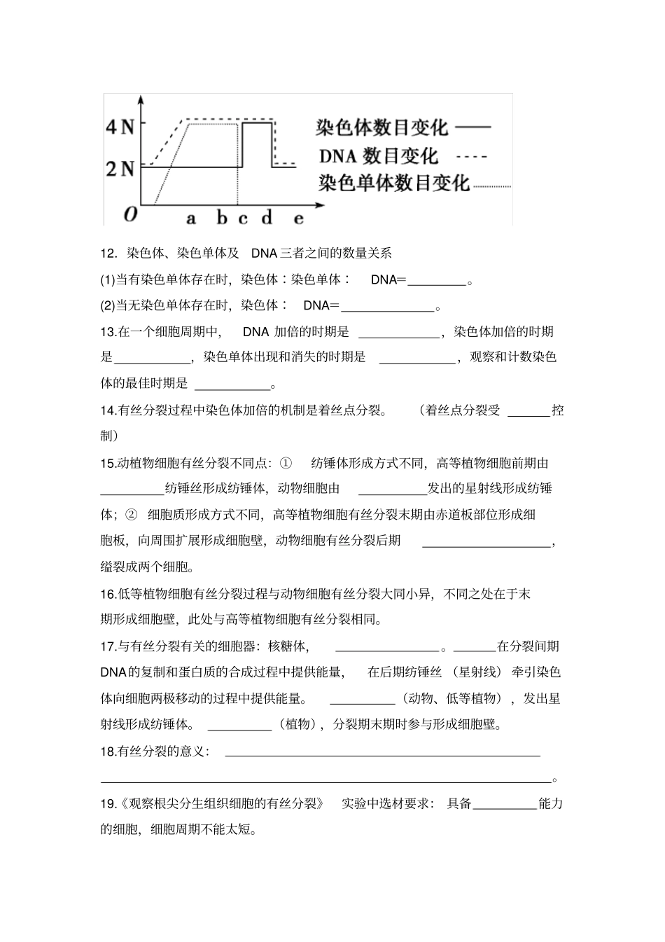 有丝分裂和减数分裂知识点总结大全_第3页
