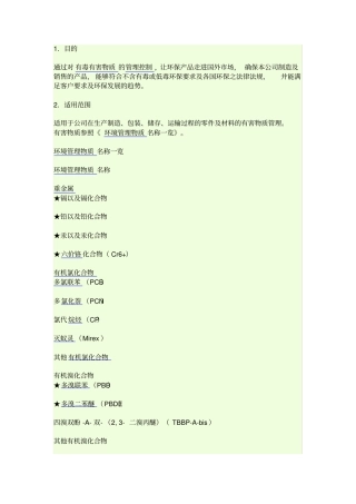 有害物质管理规范