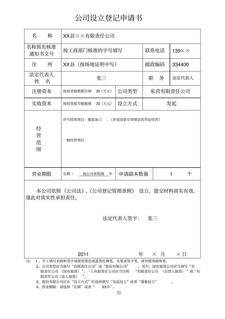 有限公司开业工商登记材料_第1页