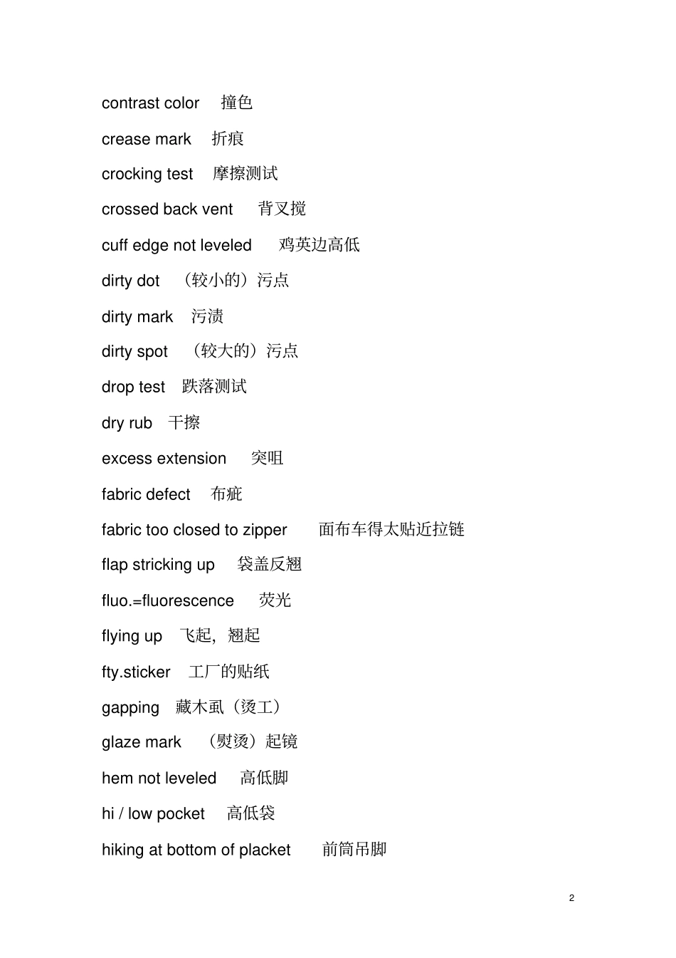 服装QC评语_第2页