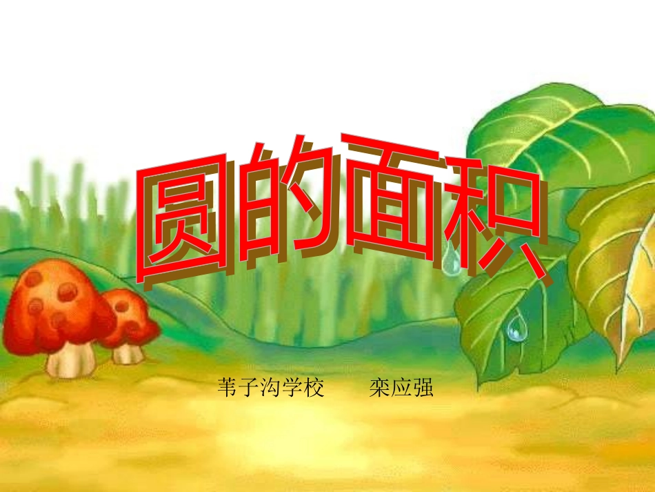 六年级数学圆的面积课件_第1页