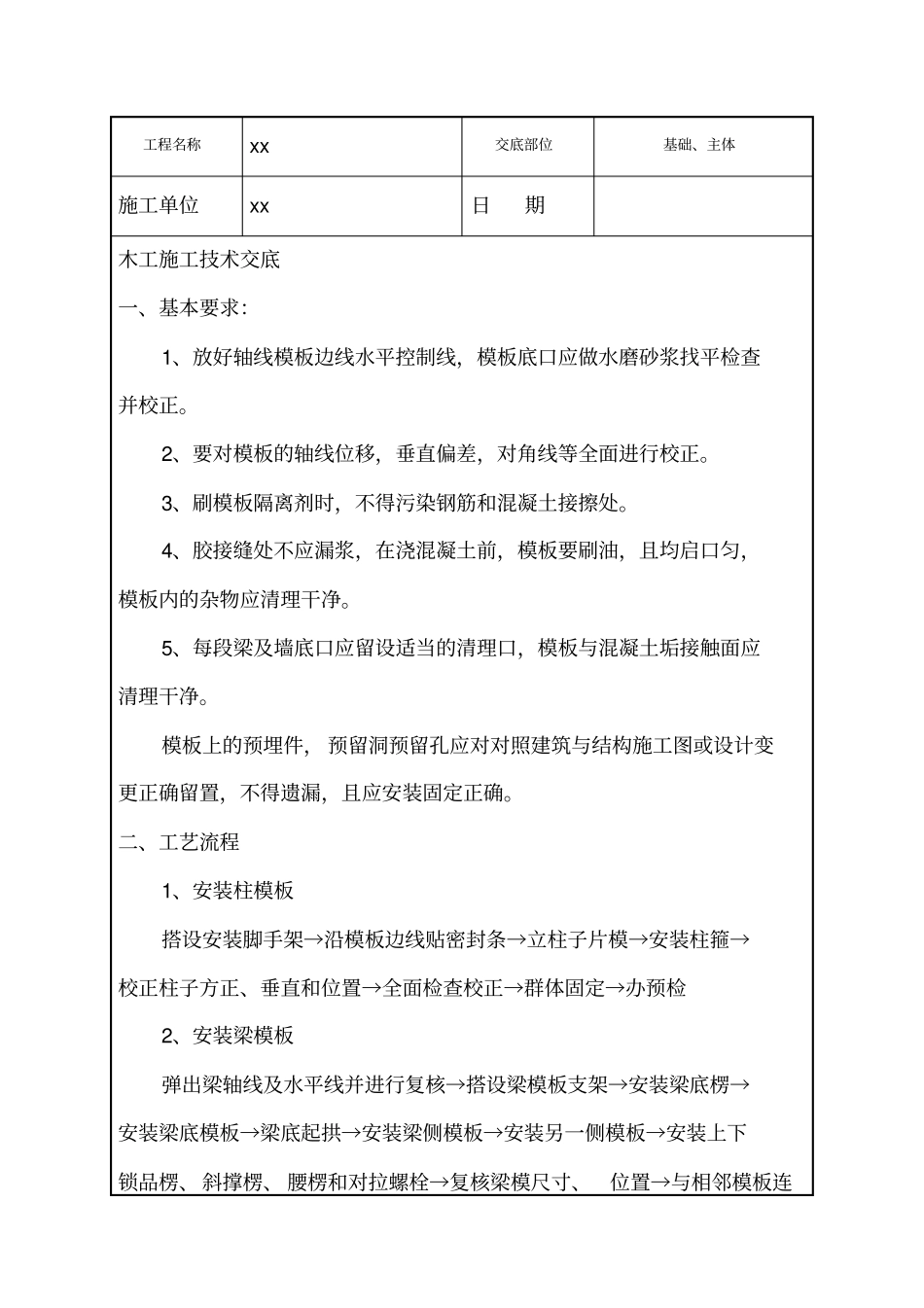 木工施工技术交底60850_第1页