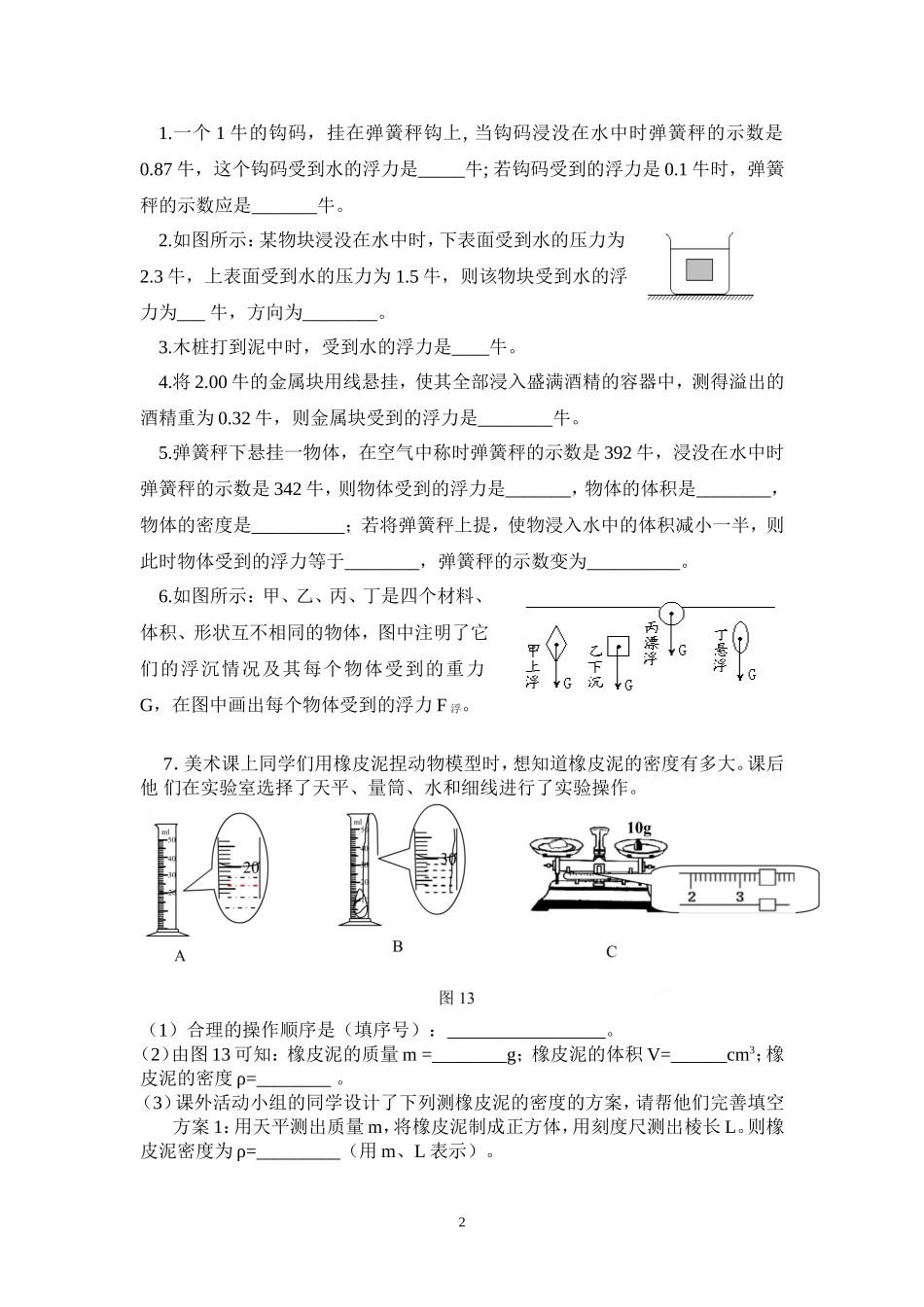 初三力学复习——浮力_第2页