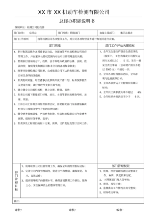 机动车汽车检测站岗位职责讲解