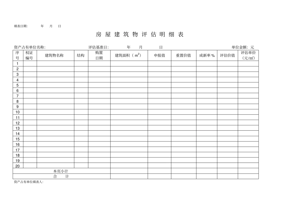 机器设备评价明细表_第2页