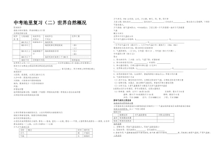 中考地里复习（二）世界自然概况
