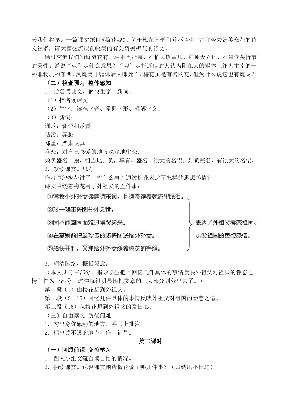 《梅花魂》说课设计_第2页