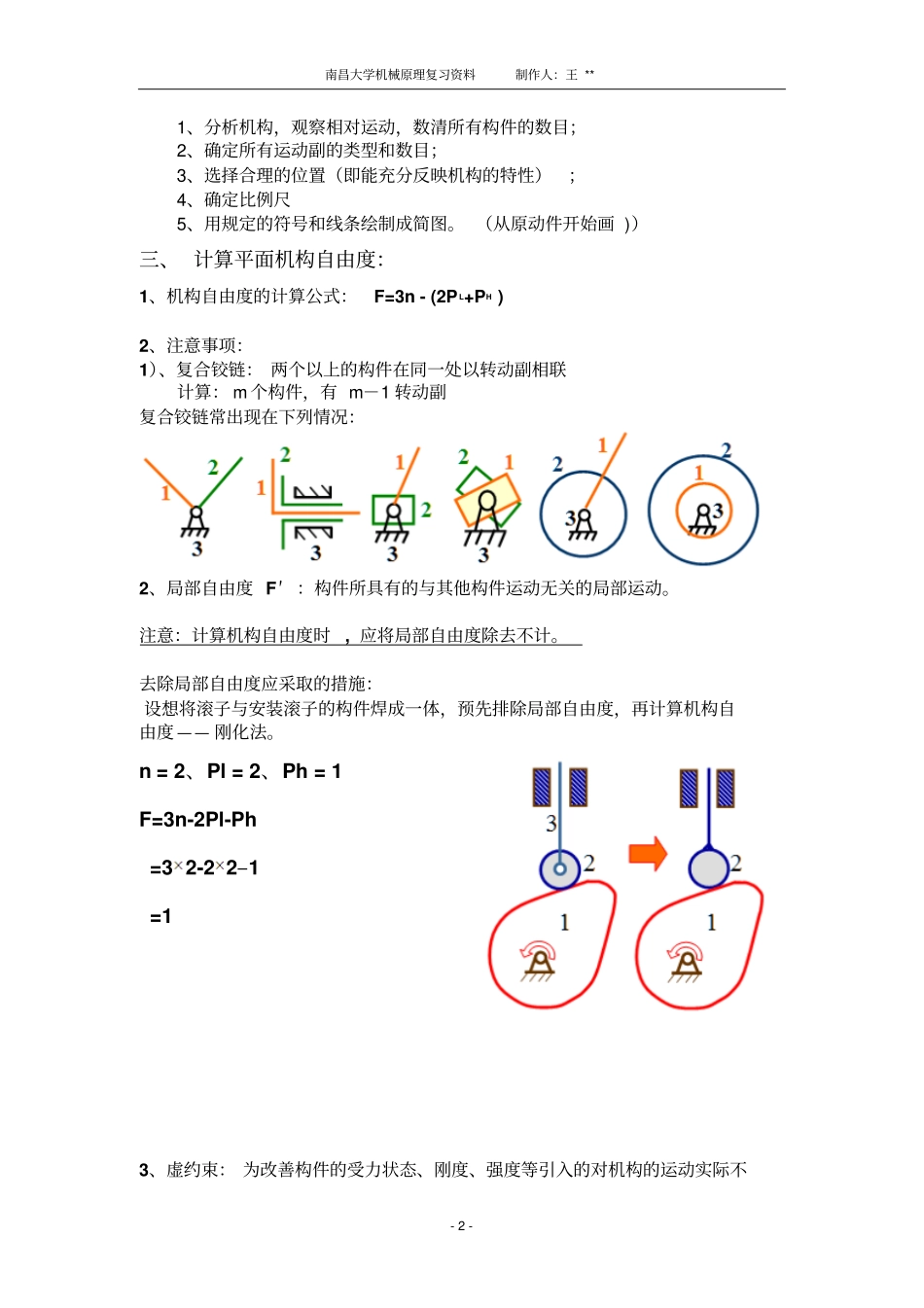 机械原理个人总结的复习资料南昌大学10级教材_第2页