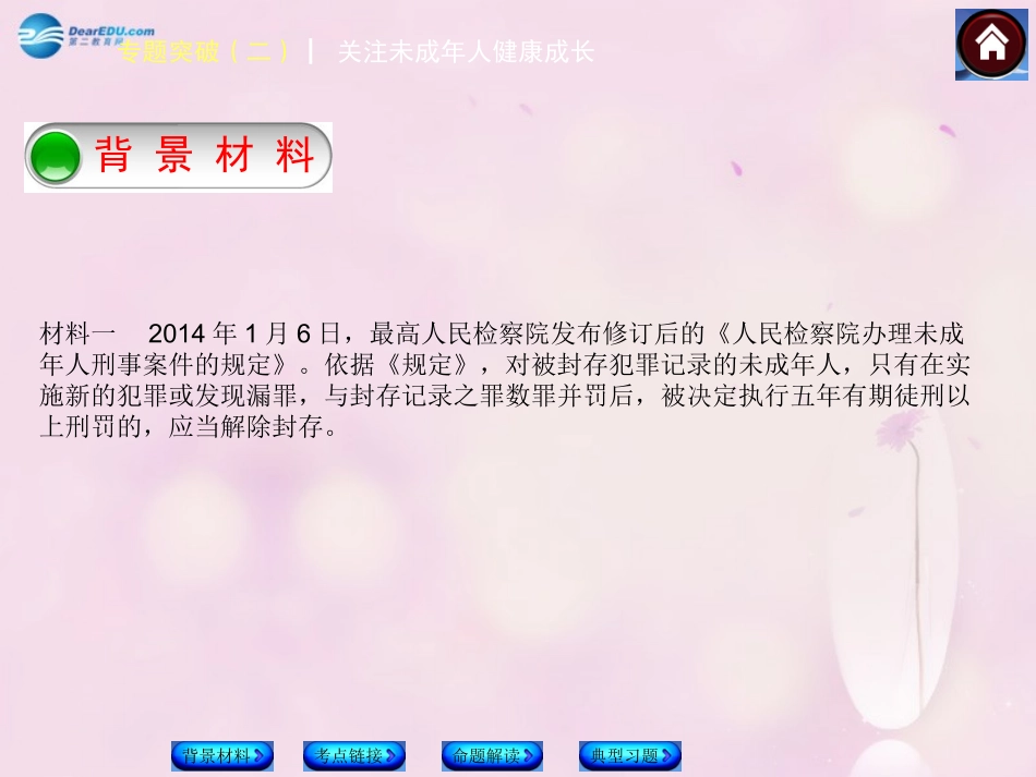 【中考复习方案】2015中考政治总复习专题突破（二）关注未成年人健康成长课件教科版_第2页