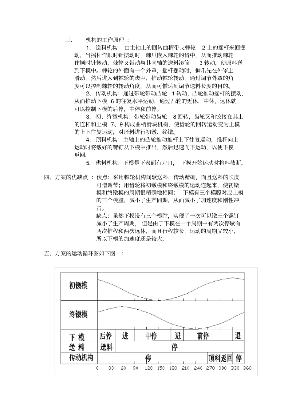 机械原理课程设计螺钉头冷镦机_第2页