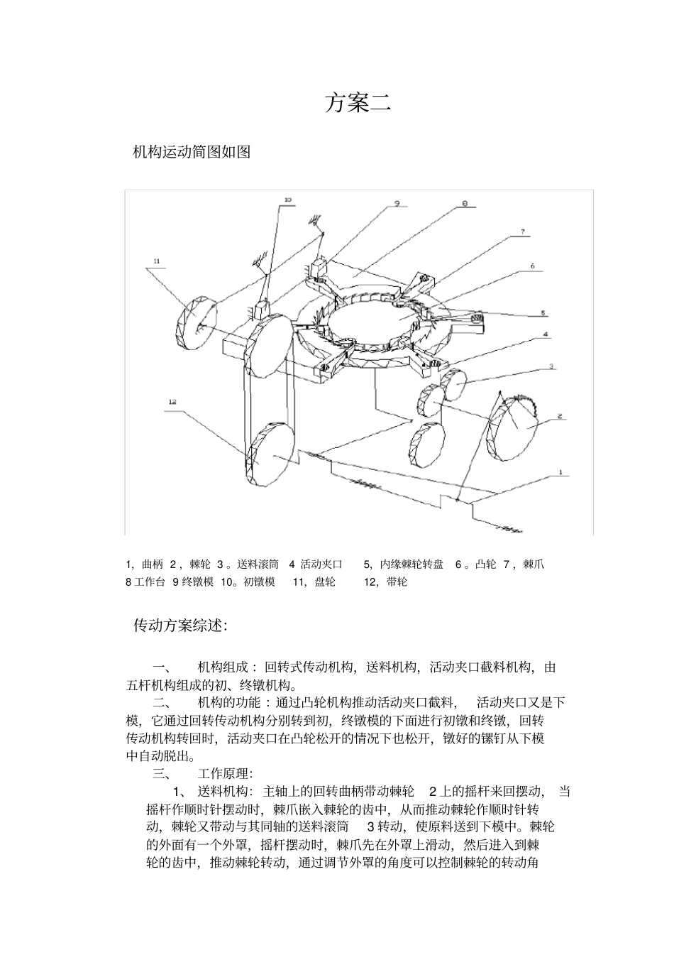 机械原理课程设计螺钉头冷镦机_第3页