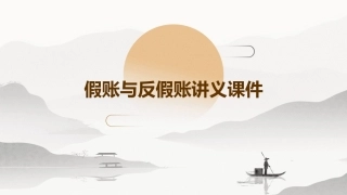 假账与反假账讲义课件