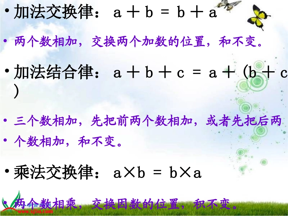 北师大版数学六年级下册《运算律》课件_第2页