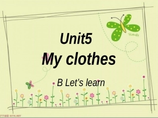 新版pep_小学英语四年级下册unit_5_my_clothes课件