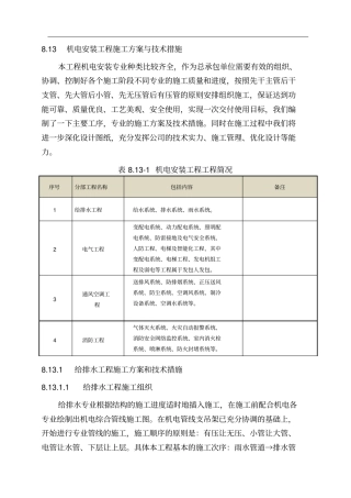 机电安装工程施工方案与技术措施
