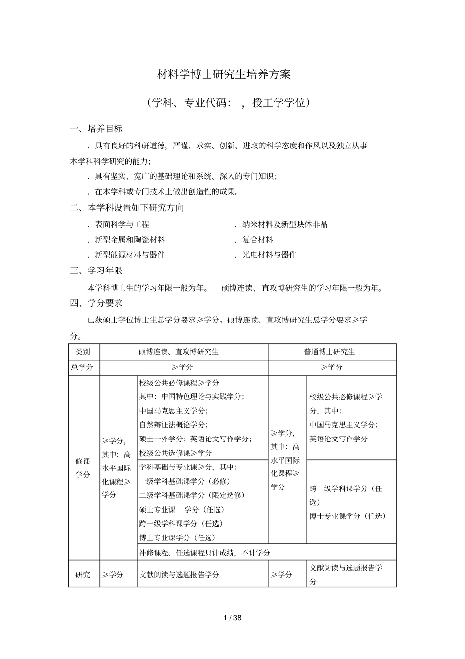 材料学博士研究生培养方案_第1页