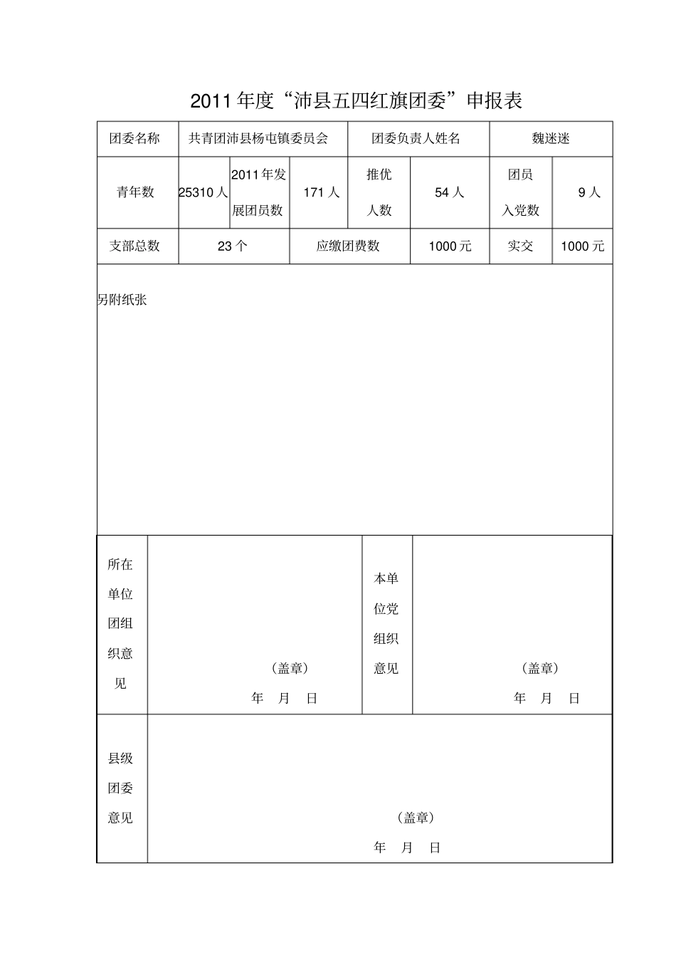 杨屯镇团委申报材料_第1页