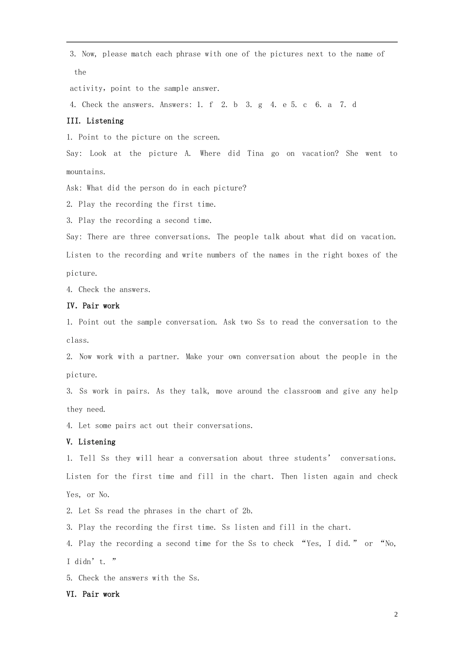 2013年秋八年级英语上册_Unit_1_Where_did_you_go_on_vacation教案_(新版)人教新目标版_第2页