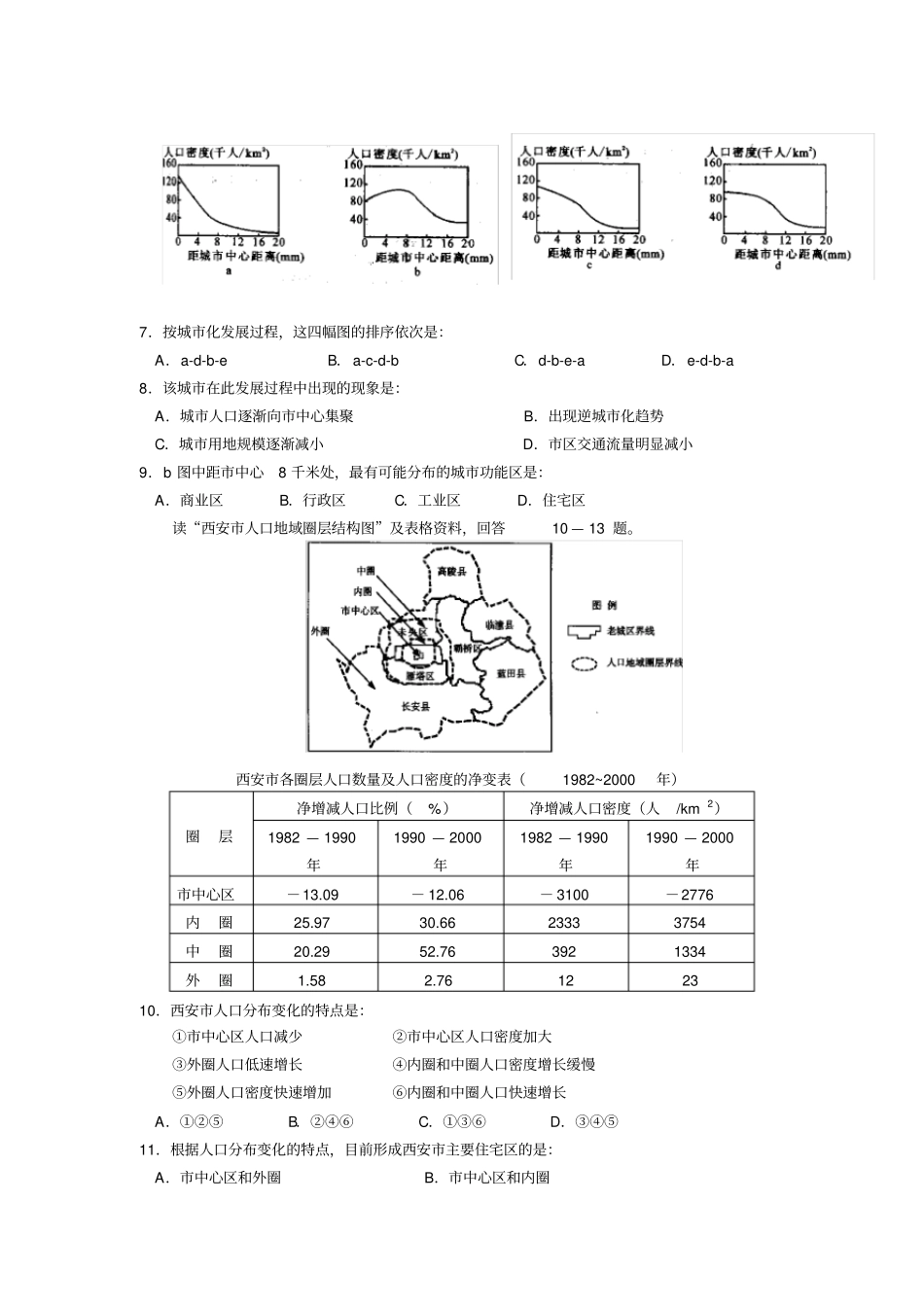 杭州14中学高二地理上册期末考试试卷及答案_第2页