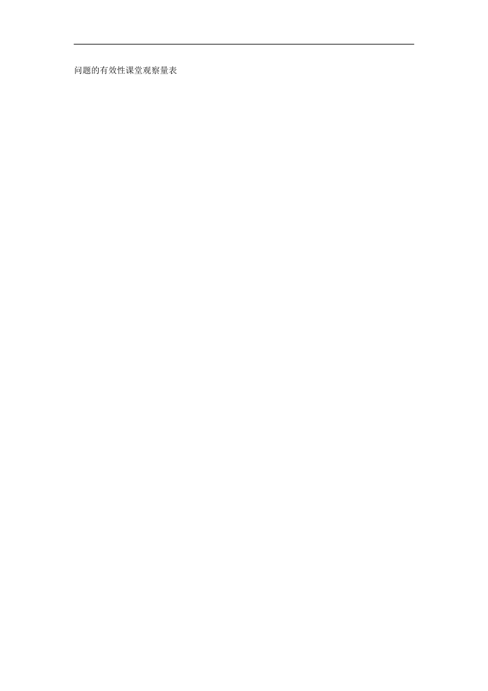 问题的有效性课堂观察量表_第1页