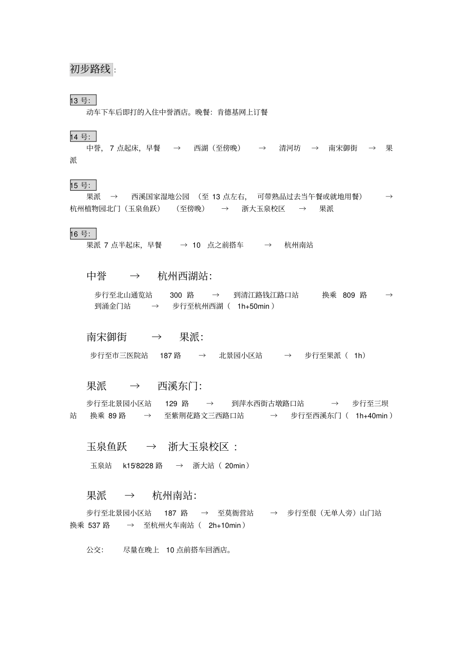 杭州旅行攻略-个人旅游整理_第1页