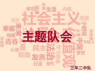 社会主义核心价值观主题班会课件